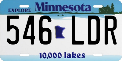 MN license plate 546LDR