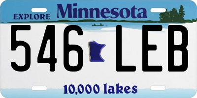 MN license plate 546LEB