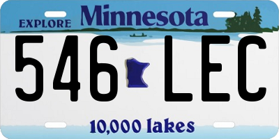 MN license plate 546LEC