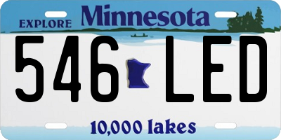 MN license plate 546LED