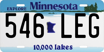 MN license plate 546LEG