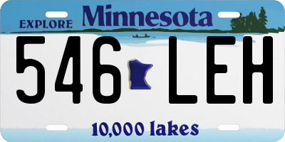 MN license plate 546LEH