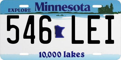 MN license plate 546LEI