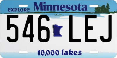MN license plate 546LEJ