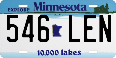 MN license plate 546LEN