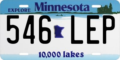 MN license plate 546LEP
