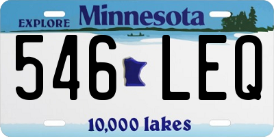 MN license plate 546LEQ