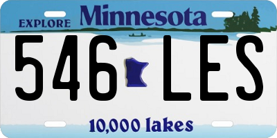 MN license plate 546LES