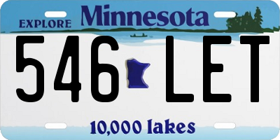 MN license plate 546LET