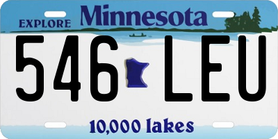 MN license plate 546LEU