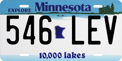 MN license plate 546LEV