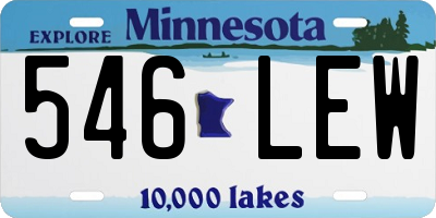 MN license plate 546LEW
