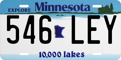 MN license plate 546LEY