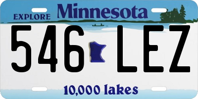 MN license plate 546LEZ