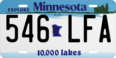 MN license plate 546LFA
