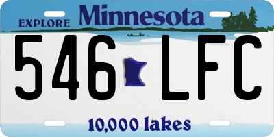 MN license plate 546LFC