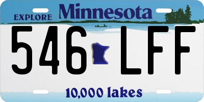 MN license plate 546LFF