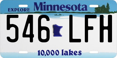 MN license plate 546LFH