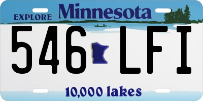 MN license plate 546LFI