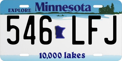 MN license plate 546LFJ