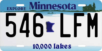 MN license plate 546LFM
