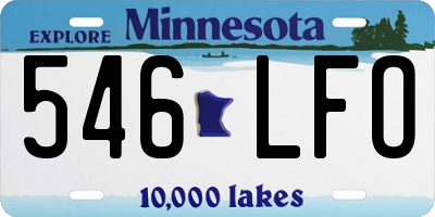 MN license plate 546LFO