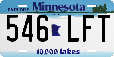 MN license plate 546LFT