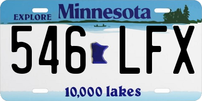 MN license plate 546LFX