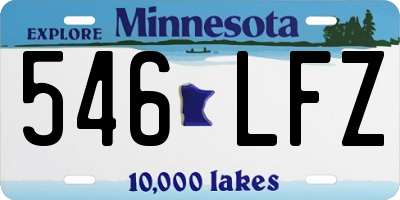 MN license plate 546LFZ