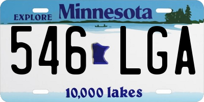MN license plate 546LGA
