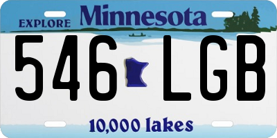 MN license plate 546LGB