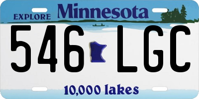 MN license plate 546LGC