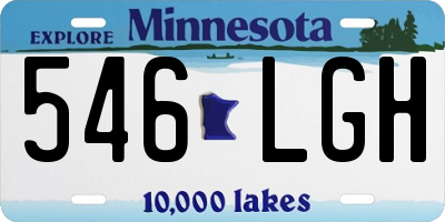 MN license plate 546LGH
