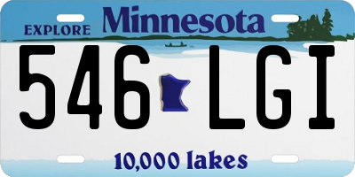 MN license plate 546LGI