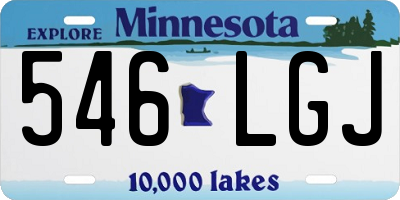 MN license plate 546LGJ