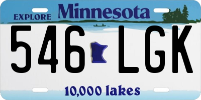 MN license plate 546LGK