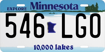 MN license plate 546LGO