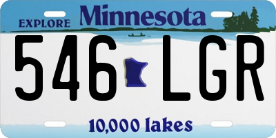 MN license plate 546LGR