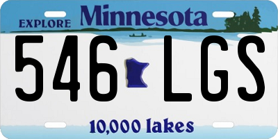 MN license plate 546LGS