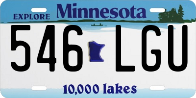MN license plate 546LGU