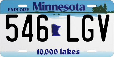 MN license plate 546LGV
