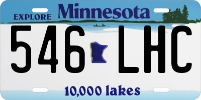 MN license plate 546LHC