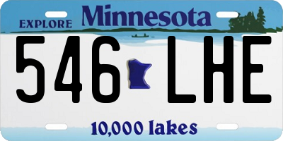 MN license plate 546LHE