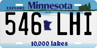 MN license plate 546LHI