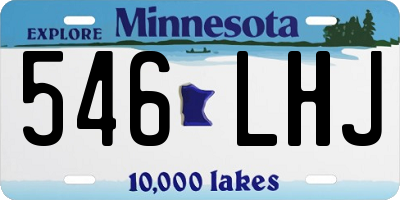 MN license plate 546LHJ