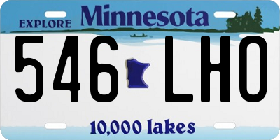 MN license plate 546LHO