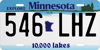 MN license plate 546LHZ