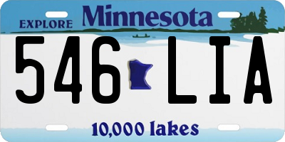 MN license plate 546LIA