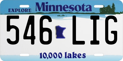 MN license plate 546LIG
