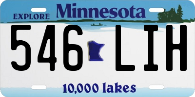 MN license plate 546LIH
